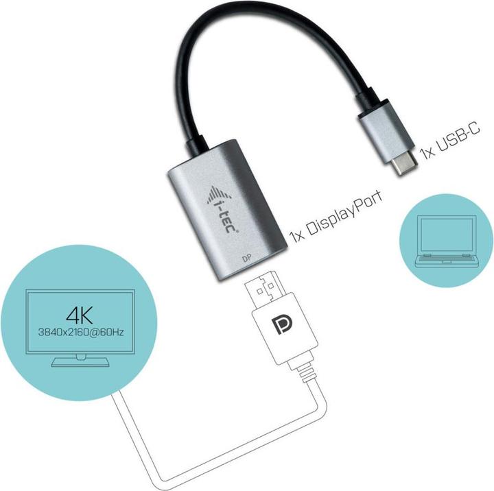Actual product image i-tec USB-C to (DP, 3 cm)