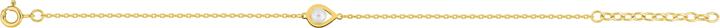 Lara Vergoldetem Messing ARMBAND - SÜssWASSER-ZUCHTPERLE - 16+3 CM (Vergoldet)