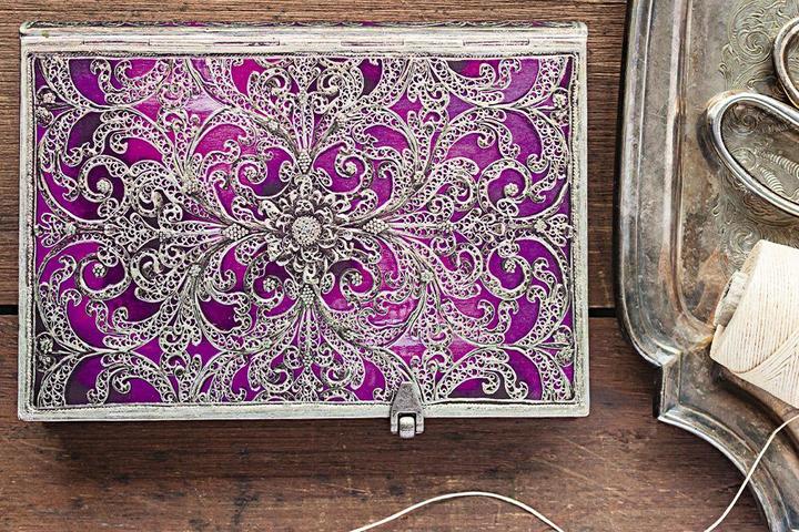 Image du produit Paperblanks Aubergine (180 x 230 mm, À rayures, Couverture rigide)