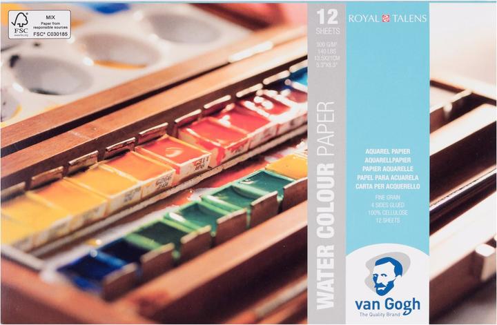 Actual product image Van Gogh watercolour paper 13.5 x 21 cm (13.5 x 21 cm, Plain)