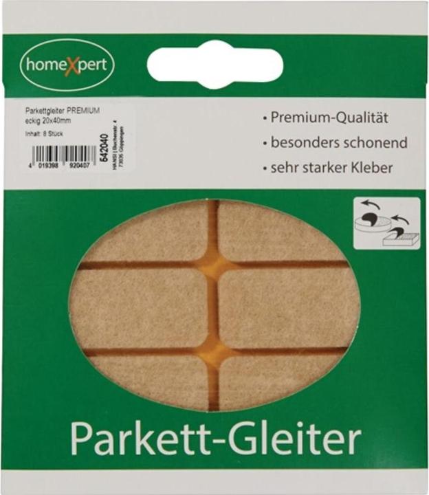 Immagine prodotto Hansi-Siebert Scivoli per parquet Premium 20 x 40 mm in feltro naturale angolare autoadesivo (Parquet parapendio, 8 Pezzo/i)