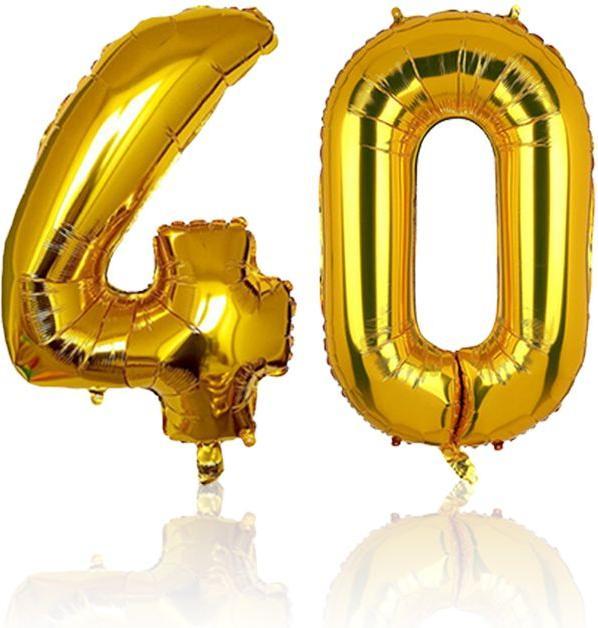 Hermex Palloncino numero 40 Pallone in foil dorato (1 x)