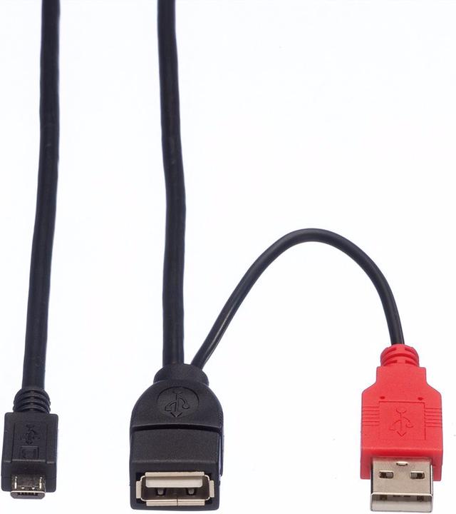 Produktbild Roline USB Micro — 2x USB A (1 m, USB 2.0)