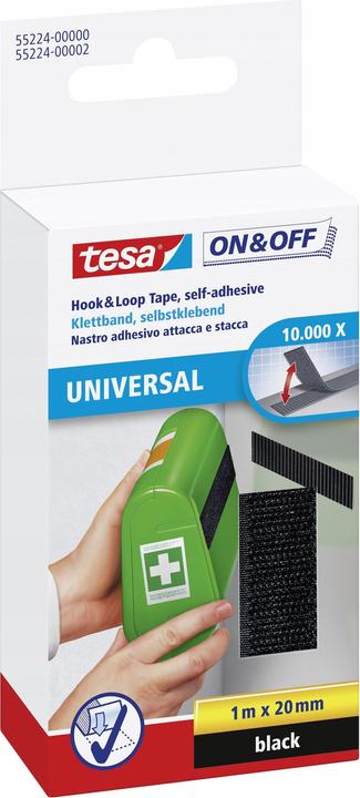 tesa On&Off Klettband, selbstklebend (20 mm)