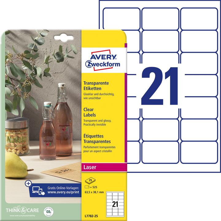 Image du produit Avery Étiquettes transparentes