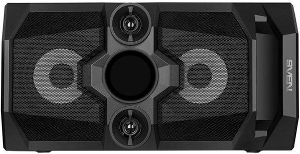 Actual product image Sven Speaker PS-650, juodas, power output 2x25W (RMS), TWS, Bluetooth, FM, USB, Micro SD, LED-displa (10 h, Rechargeable battery operated)