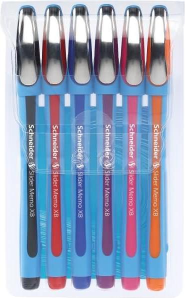 Produktbild Schneider Slider Memo Violett Stick-Kugelschreiber Extradick (e) (Farbig sortiert, 6 x)