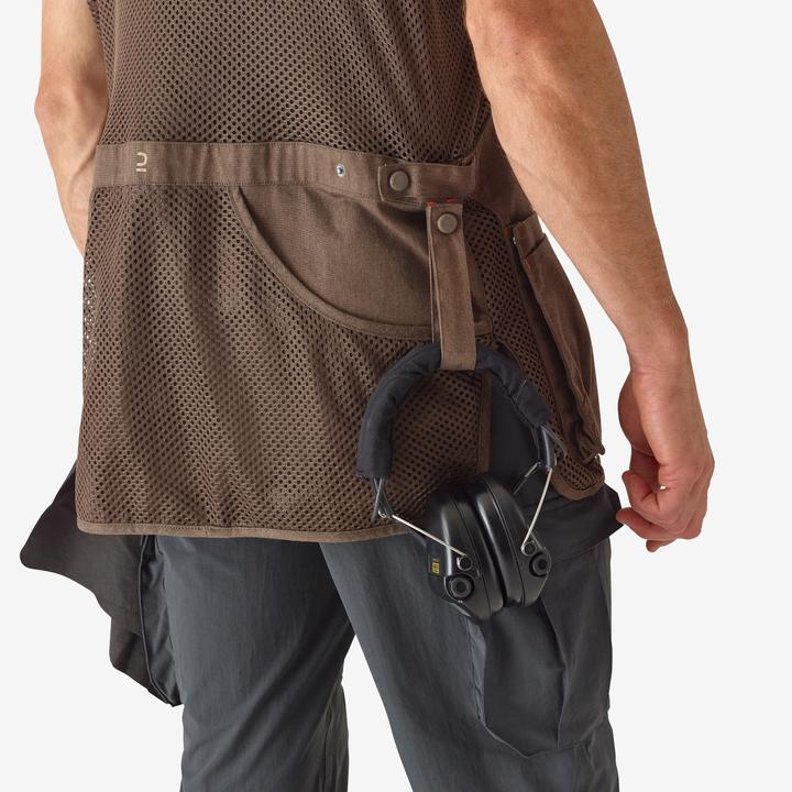 Actual product image Solognac Shooting waistcoat Trap 500 brown (XL)