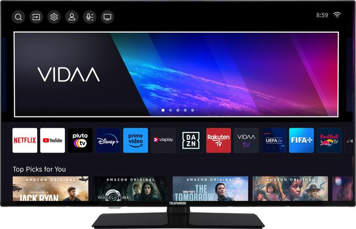 Produktbild Telefunken Fernseher 43 Zoll Smart TV VIDAA (4K UHD, HDR Dolby Vision, HD+ 6 Monate, Triple-Tuner) (43", LED, 4K, 2025)