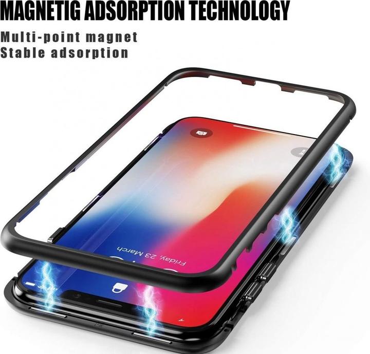 Produktbild G-Case Apple iPhone XS Max Aluminium Magnetic Glass Backcover Hülle (Apple iPhone XS Max)