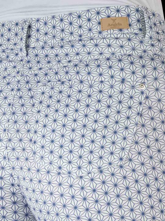 Actual product image Angels Modern Graphic Print Ornella Pant Slim Fit Smokey Blu (28)