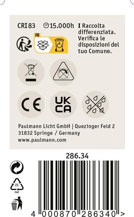 Actual product image Paulmann Drop (E27, 5 W, 470 lm, 1 x, F)
