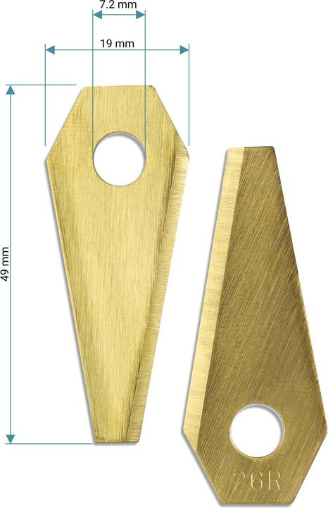 Image du produit Wiltec Rasenroboter Messer Set Titan 49x19mm 18 Stück Mähroboter Rasenmäher (Tondeuse automatique, Lawn mower blades + replacement blades garden machinery)