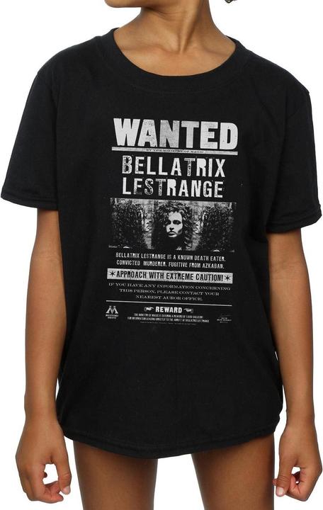 Mädchen Bellatrix Lestrange Wanted Poster TShirt aus Baumwolle