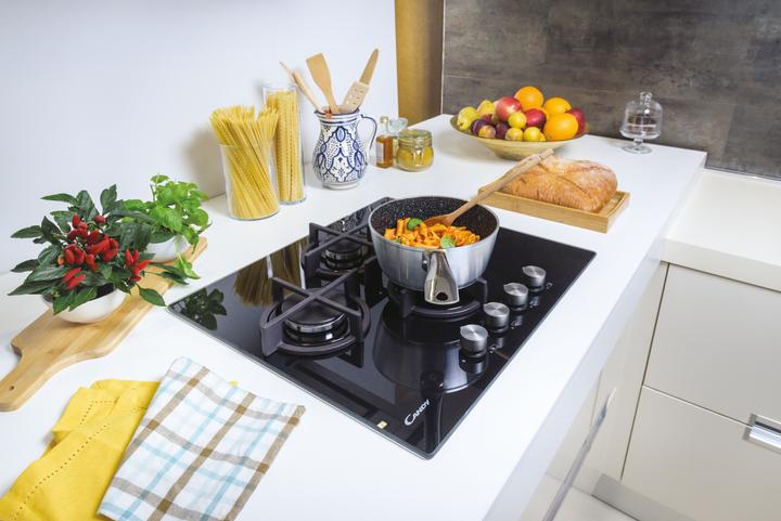 Actual product image Candy CVG6DPB Black Built-in 59 cm Gas 4 Cooker(s)