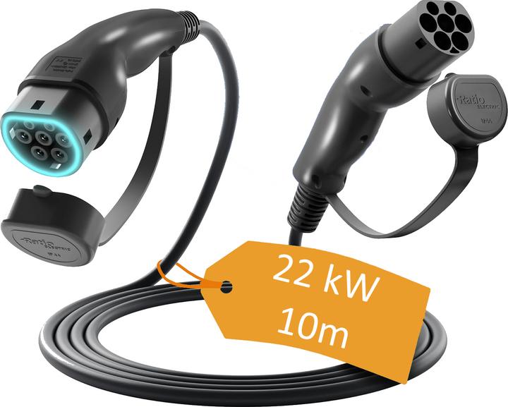 Actual product image Ratio Electric E-Line 22 kW 10 metres (Type 2, 22 kW, 32 A, 10 m)