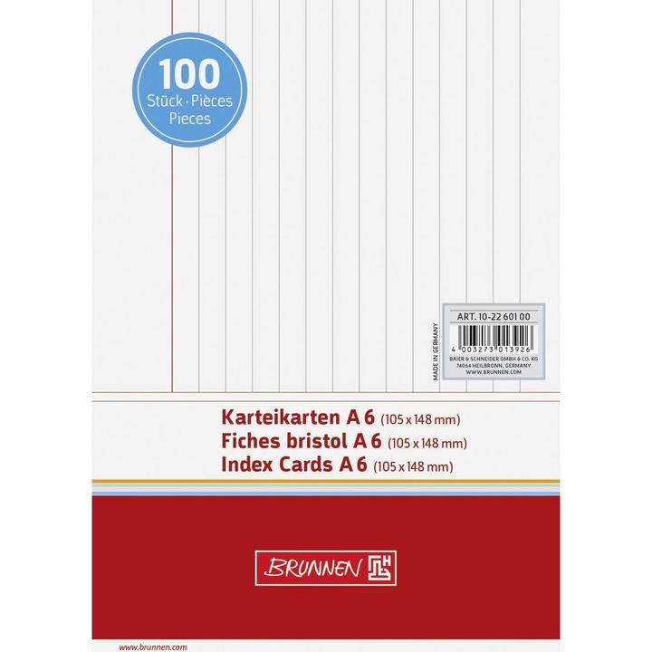 Image du produit Fiches d'information (A6, 180 g/m², 100 x)
