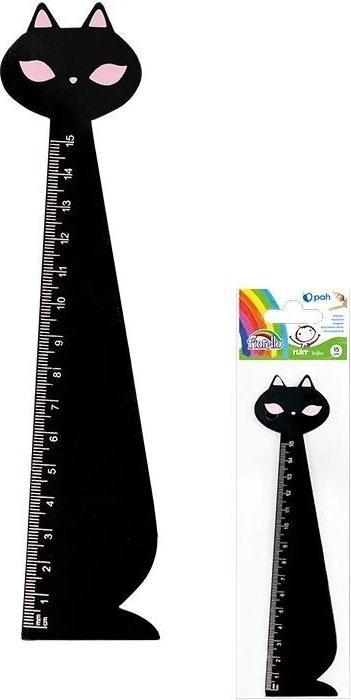Immagine prodotto Fiorello Holzlineal 15 cm schwarze Katze (15 cm)