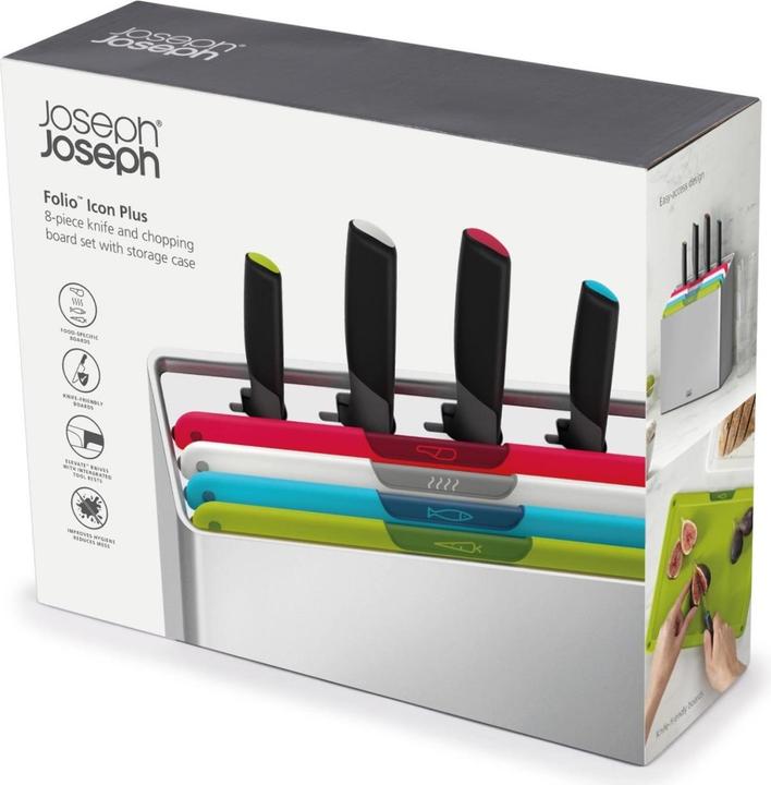 Produktbild Joseph Joseph Messer- und Schneidebrettset Folio Icon Plus 8tlg.