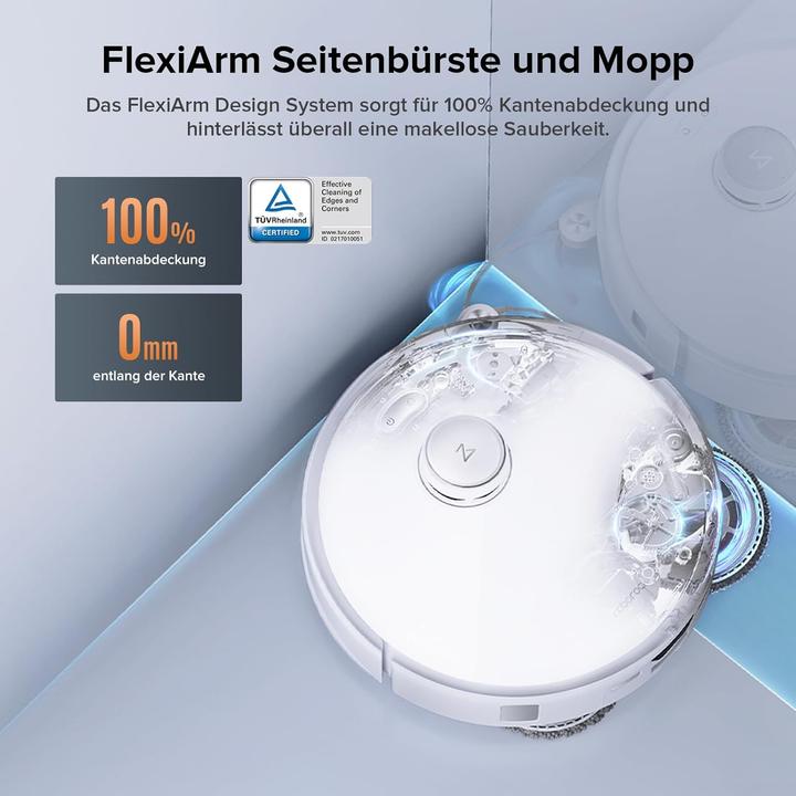 Produktbild Roborock Qrevo Edge S5A Saugroboter mit Wischfunktion,Dual Anti-Tangle-System,17000Pa,FlexiArm,Weiss (Saugroboter)