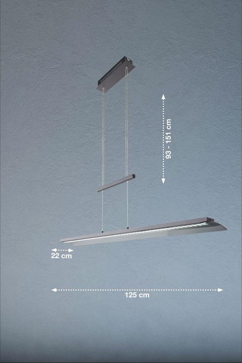 Actual product image Fischer & Honsel Honsel pendant light Nana - sand black/smoke coloured glass partially satinised (60862)