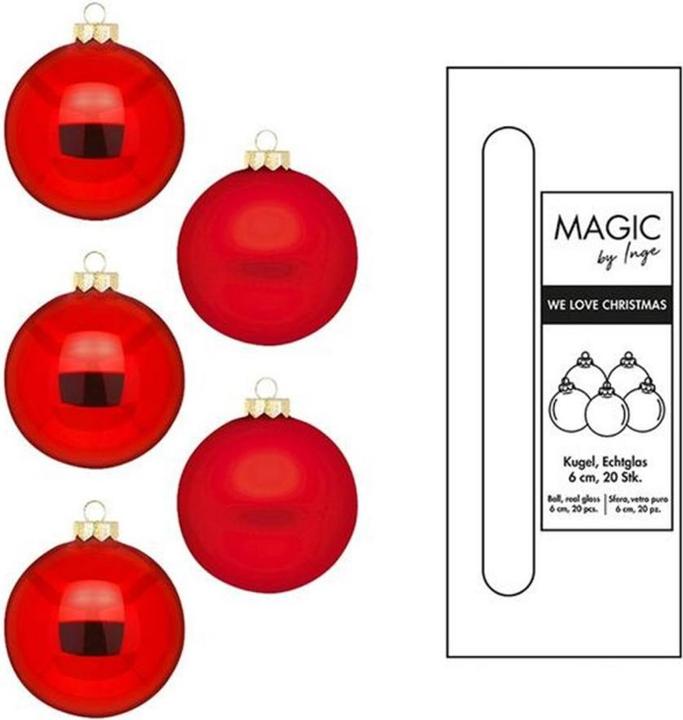 Inge’s Glas Christmas Decor Boules de Noël (20 -pièce)