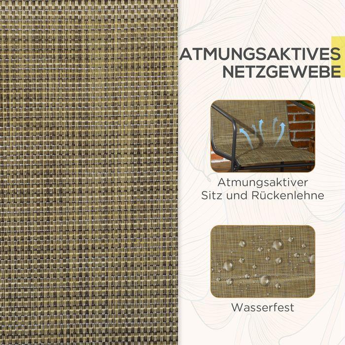 Produktbild Swisshandel24 Gartenstühle 2er-Set, Gartensessel Set mit Armlehne, Mesh, Stahl, Braun, 54x66,5x88cm