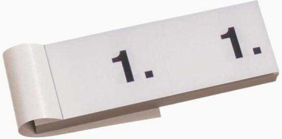Produktbild Simplex Garderobeblocks 301-400 weiss (100 x)