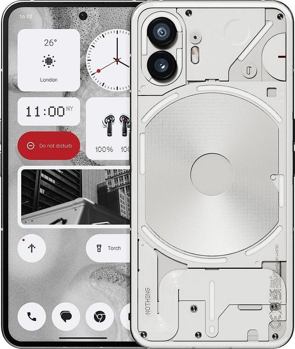 Nothing Phone (2) (256 GB, Bianco, 6.70", Doppia SIM, 50 Mpx, 5G)