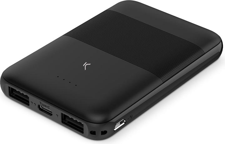 Produktbild KSIX POWER BANK 5.000 MAH USB + USB C-A CABLE BLACK (5000 mAh, 10 W, 10 Wh)