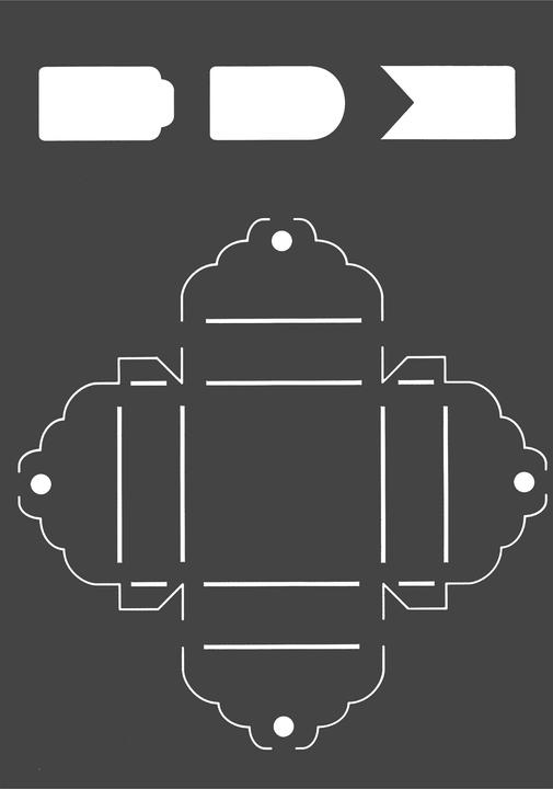 Produktbild VBS Schablonen-Set "Schachteln mit Schleife", 3-tlg.
