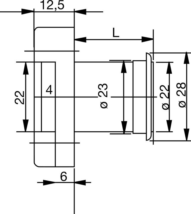 Image du produit Burg Wächter MZ 23 serrure batteuse cyl. multipoints, L 25 mm, laiton poli