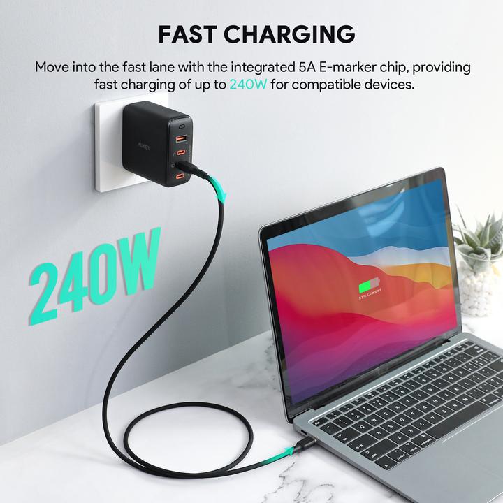 Immagine prodotto Aukey USB C – USB C (1.80 m, 240 W)