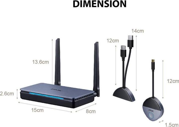 Produktbild SpeaKa Professional SP-TR-500 USB-C® Funkübertragung (Set) 30 m 5 GHz, 2.4 GHz 1 (30 m)