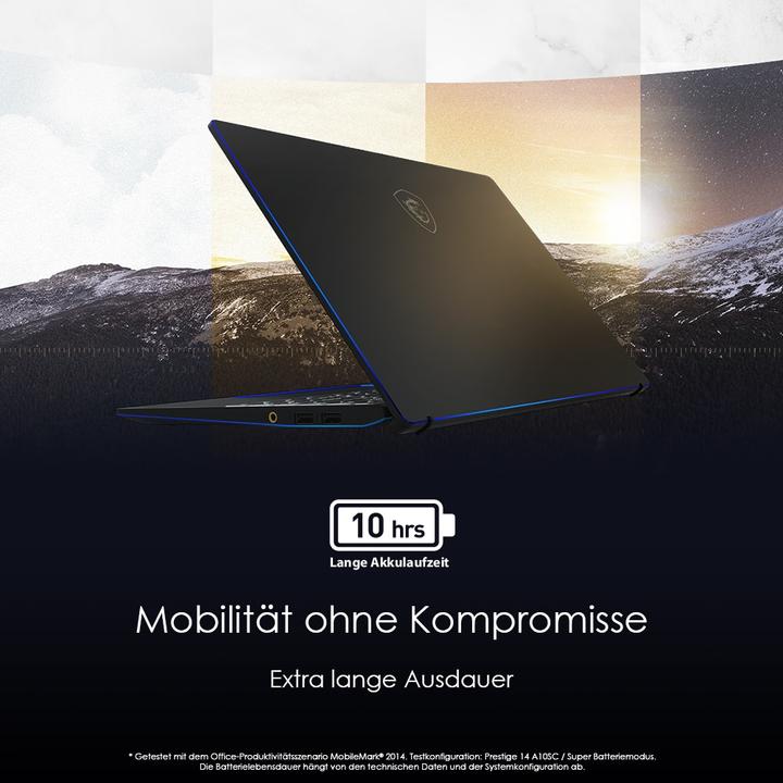 Image du produit MSI Prestige 14 (14", Intel Core i7-10710U, 16 Go, 1000 Go, DE)