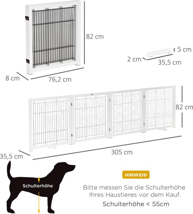 Produktbild PawHut Absperrgitter mit Faltsystem