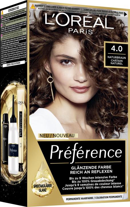 Image du produit L'Oréal Paris Preference Core (Châtain naturel, 4 Marron naturel)