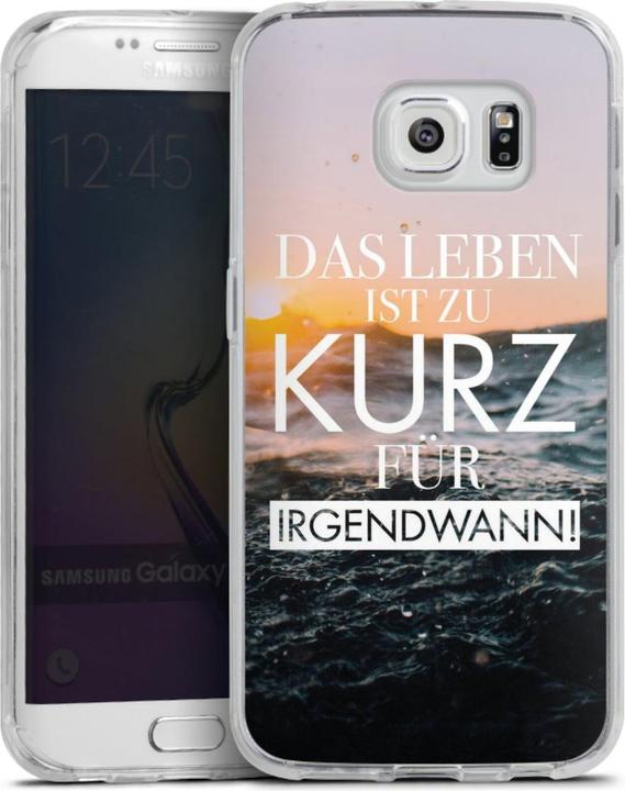 Actual product image DeinDesign Silikon Hülle für Samsung Galaxy S6 Edge Handyhülle Case Smartphone Schutzhülle Spruch Meer (Samsung Galaxy S6 Edge)