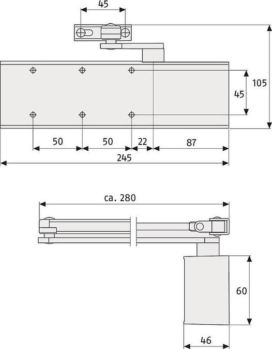 Produktbild Abus 9603 V silver (Eingangstür, Objekttür, Indoor)