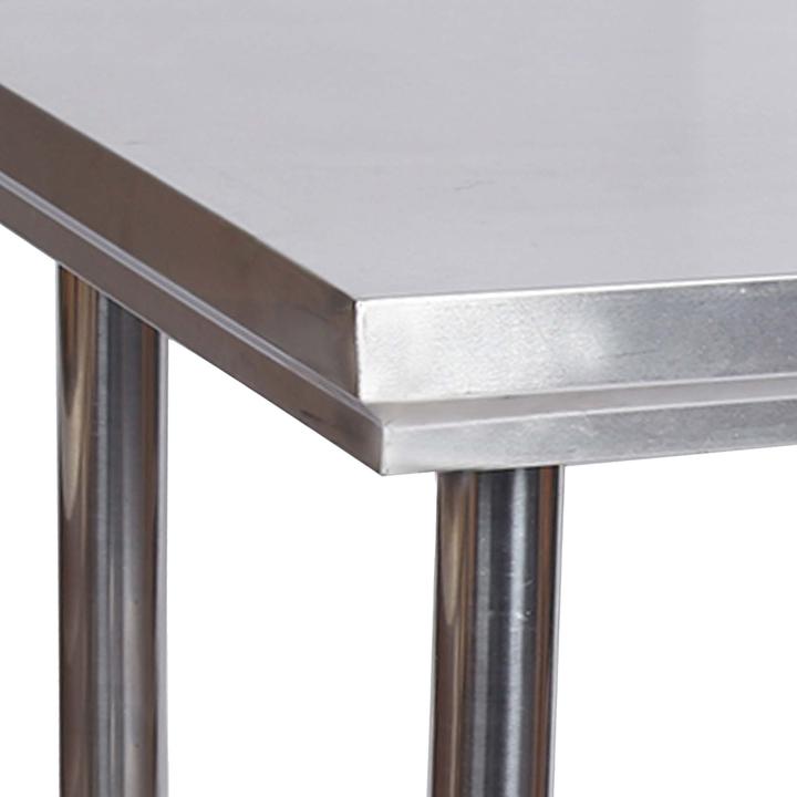 Immagine prodotto Wiltec Tavolo da lavoro in acciaio inox Tavolo in acciaio inox con ripiano per catering 100x60x85cm