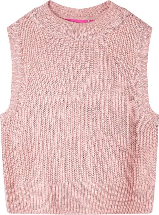 Produktbild VidaXL Kinder-Pulloverweste Gestrickt Hellrosa 92,Material: 67 (92)