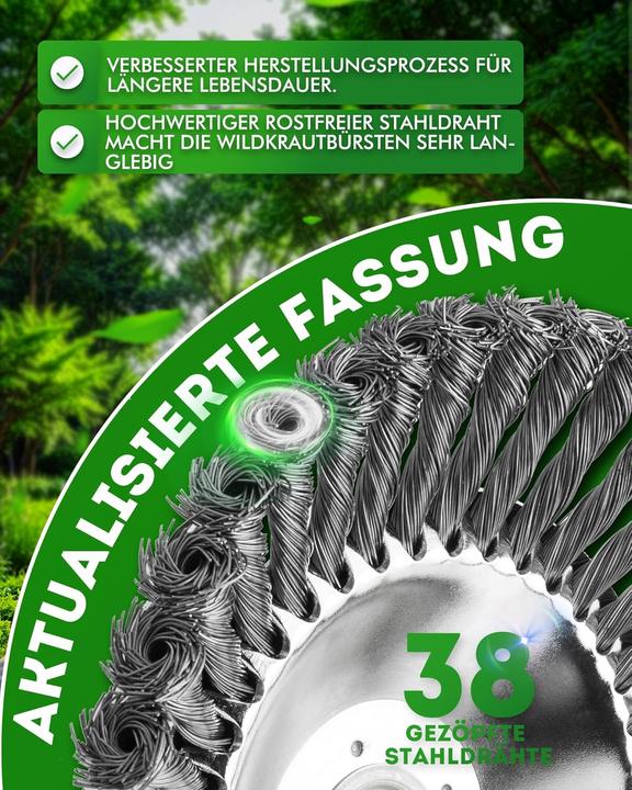 Produktbild Ladami Unkrautbürste für Freischneider (Rasentrimmer, Gartenmaschinen Aufsatz)