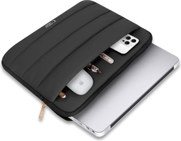 Actual product image Tech-Protect Tech-Protett Fluffy Laptoptasche 13-14 – Schwarz (14")