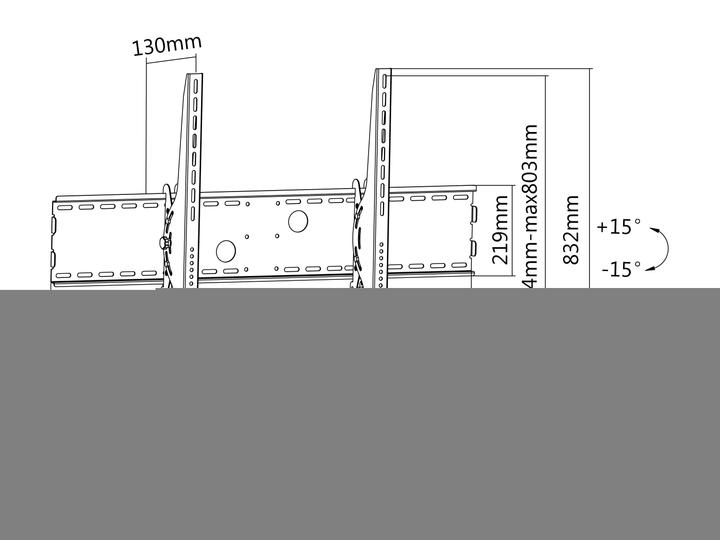 Produktbild equip 152,4cm 60Zoll-254cm 100Zoll Tilt Curved TV Wall Mount Bracket (Wand, 100", 100 kg)