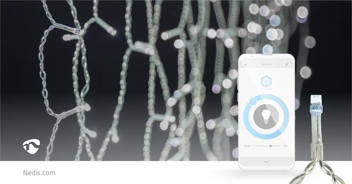 Produktbild Nedis SmartLife Dekorative LED | Wi-Fi | Kaltweiss | 400 LED's | 8.00 m | Android™ / IOS (0.23 m)