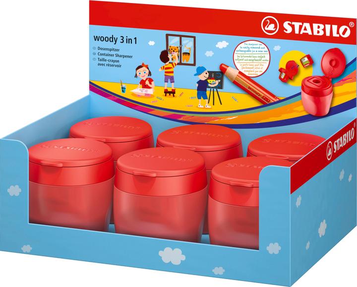Actual product image STABILO Woody 3in1 Tin Sharpener 6 Disp