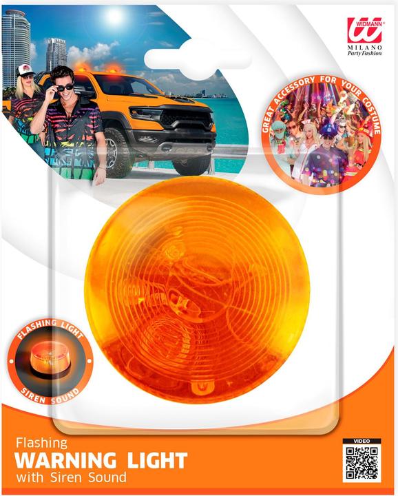 Image du produit Widmann Feu orange clignotant avec sirène 7x4cm
