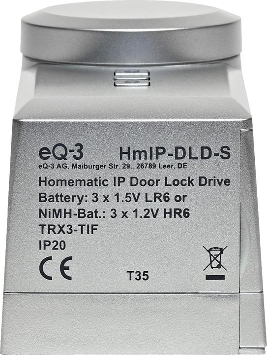 Image du produit Homematic IP Actionneur de serrure de porte Smart Home (HmIP-DLD-S) (argent) (Clé, Smartphone)