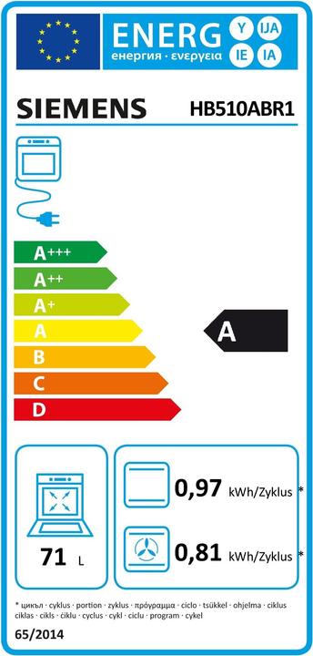 Energie-Label Siemens HB510ABR1