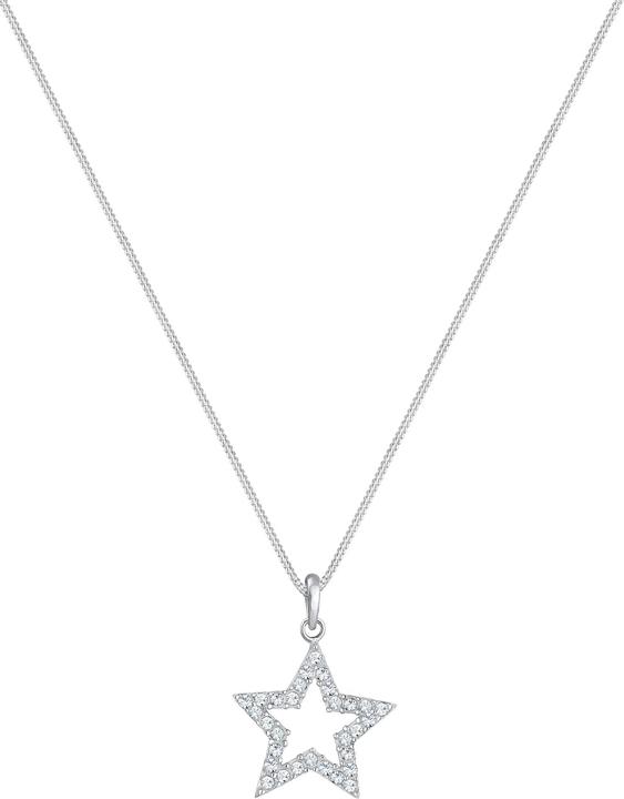 Immagine prodotto Elli mit Stern-Anhänger verziert mit Kristallen (Argento, 45 cm)